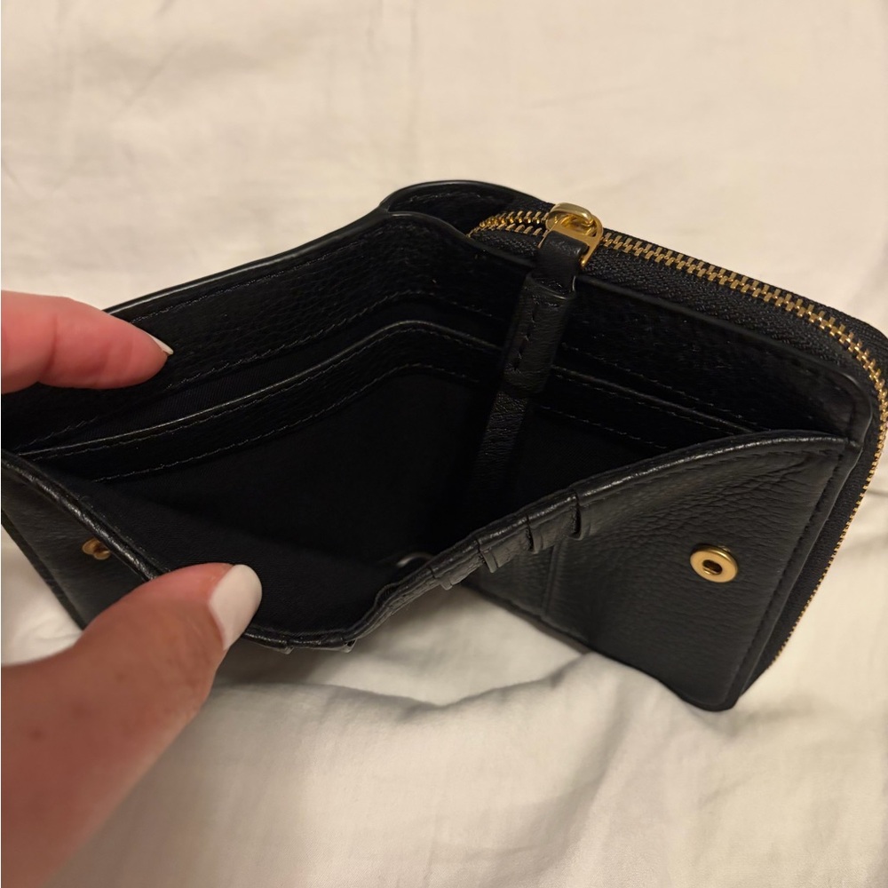 Tory Burch Black Pebbled Leather Wallet - Picture 3 of 4